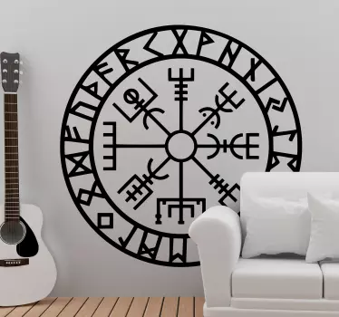 Wandtattoo Nordischer Kompass des Lebens - TenStickers