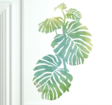 Wandtattoo Pflanze Palmenblätter aquarell - TenStickers
