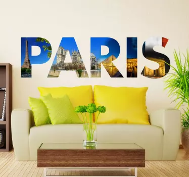 Wandtattoo Paris Sehenswürdigkeiten - TenStickers