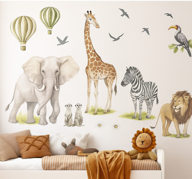 Wandtattoo pastell-safari-ballons - TenStickers