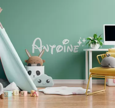 Kinderzimmer Wandtattoo personalisierter Name im Disney Design - TenStickers