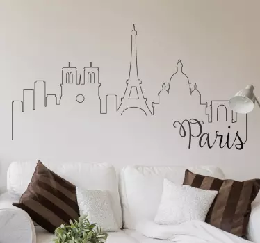 Wandtattoo Postkarten Paris - TenStickers