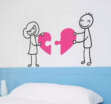 Wandtattoo Puzzle Herz - TenStickers