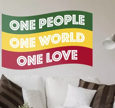 Wandtattoo Rasta Flagge - TenStickers