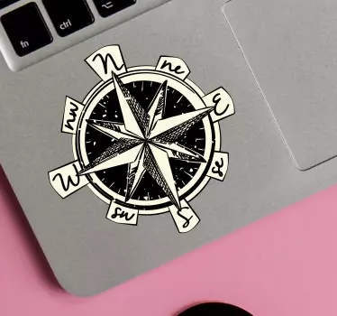 Laptop Aufkleber Kompassrose Kompass - TenStickers