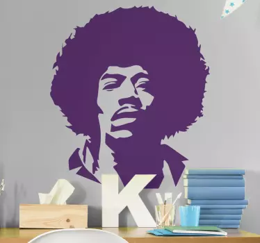 Wandtattoo Retro Jimi hendrix silhouette - TenStickers