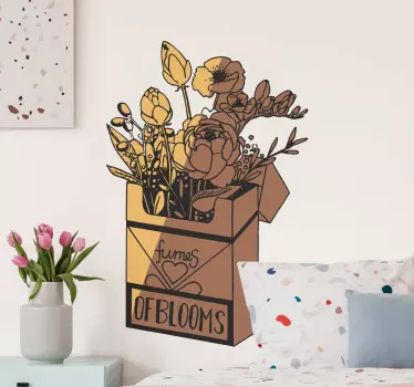 Wandtattoo Retro Vintage dämpfe von blüten - TenStickers