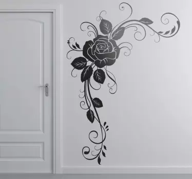 Wandtattoo Ros mit Ranken - TenStickers