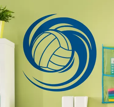 Wandtattoo rotierender Volleyball - TenStickers