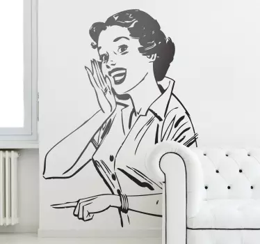 Wandtattoo rufende Frau - TenStickers