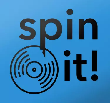 Wandtattoo Schallplatte spin it - TenStickers