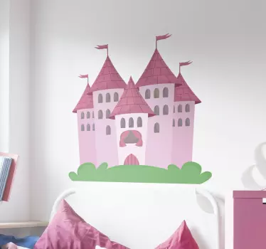 Wandtattoo Schloss Mädchen - TenStickers