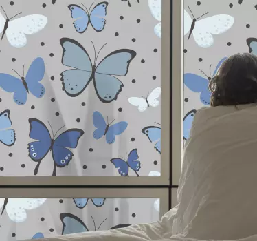 Fensteraufkleber mit lebhaftem schmetterlingsmotiv - TenStickers