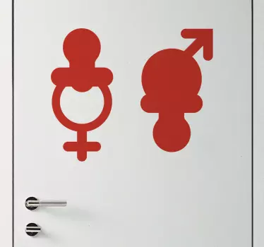 Wandtattoo Schnuller Junge und Mädchen - TenStickers
