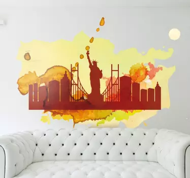 Wandtattoo Silhoulette New York - TenStickers