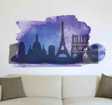 Wandtattoo Silhoulette Paris - TenStickers