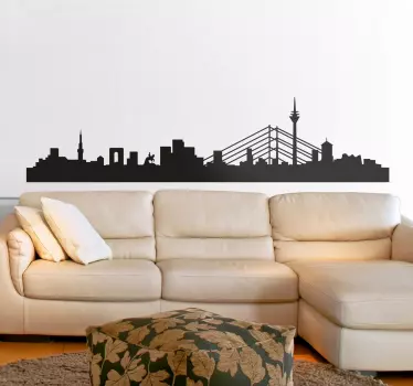 Wandtattoo Schlafzimmer Skyline Düsseldorf - TenStickers
