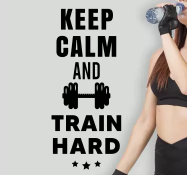 Wandtattoo Sport Harter text trainieren - TenStickers