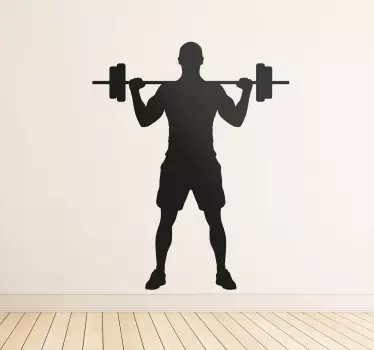 Wandtattoo Sportler Langhanteldrücken - TenStickers