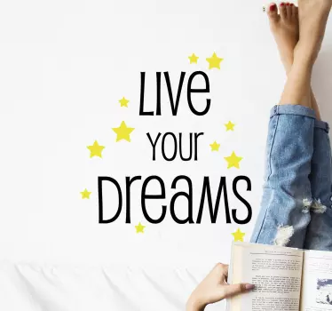 Wandtattoo sprüche motivationsspruch für sterne - TenStickers