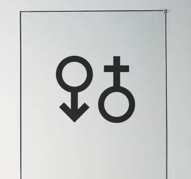 Wandtattoo Badezimmer Symbol männlich weiblich - TenStickers