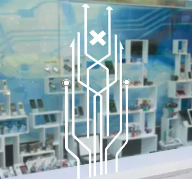 Wandtattoo technologie abstraktes schaltkreisdesign - TenStickers