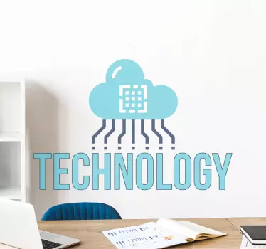 Wandtattoo technologie cloud-datenverbindung - TenStickers