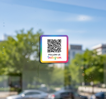 Wandtattoo technologie instagram regenbogenrahmen qr - TenStickers