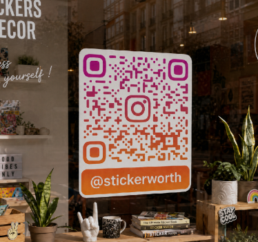 Wandtattoo technologie lebendiger sonnenuntergang qr - TenStickers