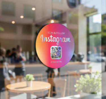 Wandtattoo technologie regenbogen instagram qr-code - TenStickers