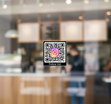 Wandtattoo technologie schwarzer rahmen instagram qr - TenStickers