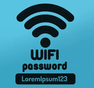 Wandtattoo Technologie Wlan passwort - TenStickers