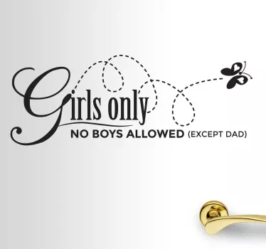 Wandtattoo Text Girls only - TenStickers