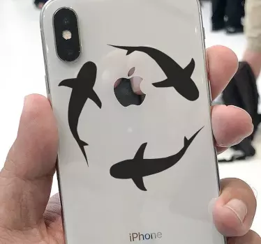 Wandtattoo Fisch Drei Haie - TenStickers
