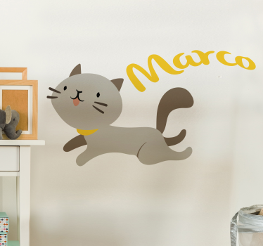 Personalisierter Aufkleber Katze Kater - TenStickers