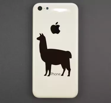 Aufkleber Silhouette Llama Silhouette iPhone - TenStickers