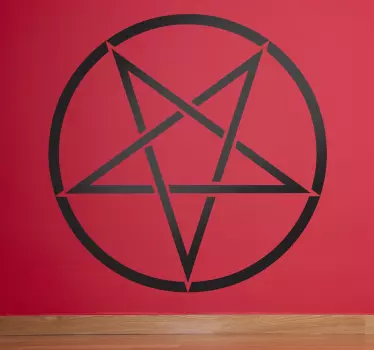 Wandtattoo umgekehrtes Pentagramm - TenStickers