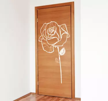 Wandtattoo Umrisse Rose - TenStickers