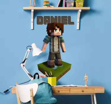 Wandtattoo Jugedzimmer Videospiel Charakter personalisiert - TenStickers