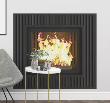 Wandtattoo visuelle Effekte eleganter kamin - TenStickers