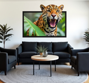 Wandtattoo visuelle Effekte leopard in einem rahmen - TenStickers