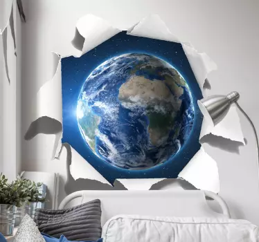 Wandtattoo visuelle Effekte Optischer effekt sonne über der erde - TenStickers