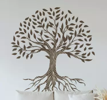Wandtattoo Wohnzimmer Baum des Lebens vintage Hintergrund - TenStickers