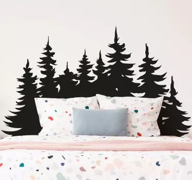 Wandtattoo Schlafzimmer Baum Baumgrenze Silhouette - TenStickers