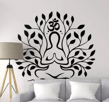 Wandtattoo Baum Yoga-baum - TenStickers