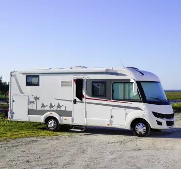 Kamele in der Wüste Wohnmobil Aufkleber - TenStickers