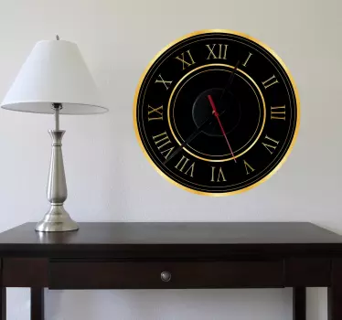 Wandtattoo Wanduhr römische Zahlen - TenStickers