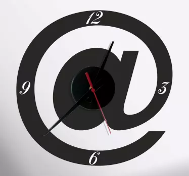 Wandtattoo Schlafzimmer Wanduhr @-Zeichen - TenStickers