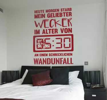 Wandtattoo Sprüche Wecker - TenStickers