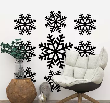 Wandtattoo Weihnachten Schneeflocke setzen - TenStickers